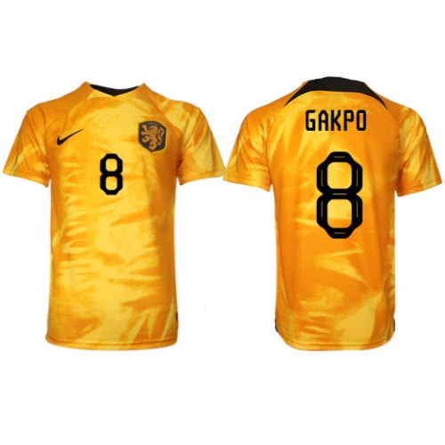 Maillot de foot Pays-Bas Cody Gakpo #8 Domicile Monde 2022 Manches Courte